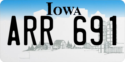 IA license plate ARR691