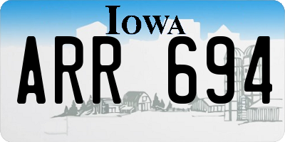 IA license plate ARR694