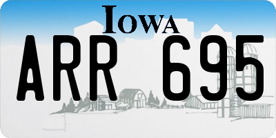 IA license plate ARR695