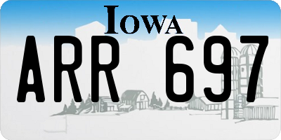 IA license plate ARR697