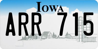 IA license plate ARR715
