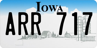 IA license plate ARR717