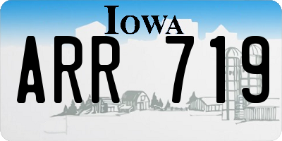 IA license plate ARR719