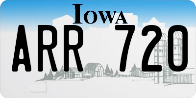 IA license plate ARR720