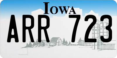 IA license plate ARR723