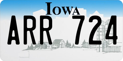 IA license plate ARR724