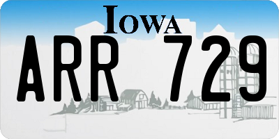 IA license plate ARR729