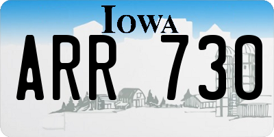 IA license plate ARR730