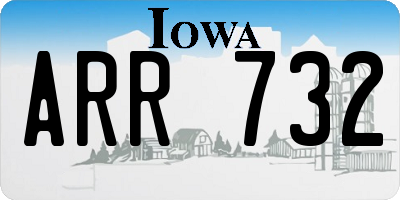 IA license plate ARR732