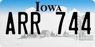 IA license plate ARR744