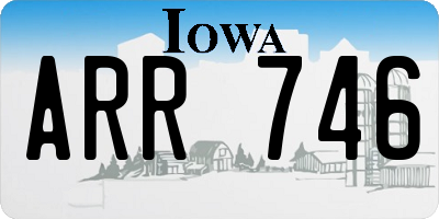 IA license plate ARR746