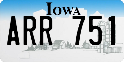 IA license plate ARR751