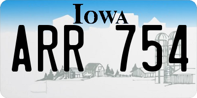 IA license plate ARR754