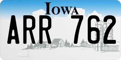 IA license plate ARR762