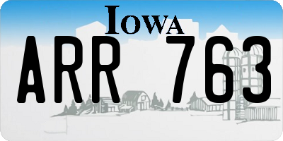 IA license plate ARR763