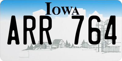 IA license plate ARR764