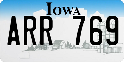 IA license plate ARR769