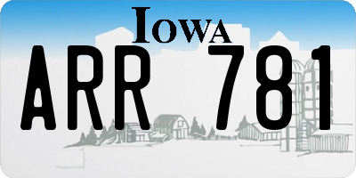 IA license plate ARR781