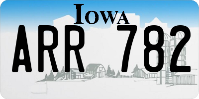 IA license plate ARR782