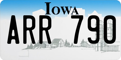 IA license plate ARR790