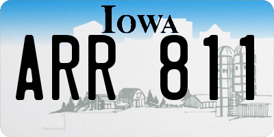 IA license plate ARR811