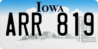 IA license plate ARR819
