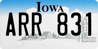 IA license plate ARR831