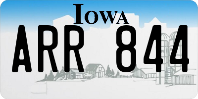 IA license plate ARR844