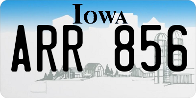 IA license plate ARR856