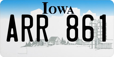 IA license plate ARR861