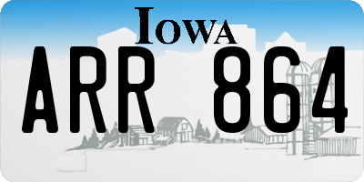 IA license plate ARR864