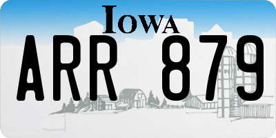 IA license plate ARR879