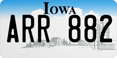 IA license plate ARR882