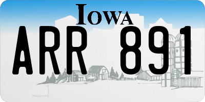 IA license plate ARR891
