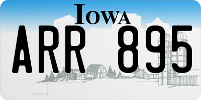 IA license plate ARR895