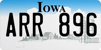 IA license plate ARR896