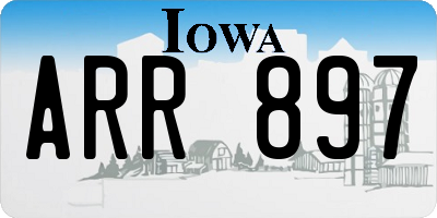 IA license plate ARR897