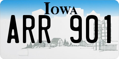 IA license plate ARR901