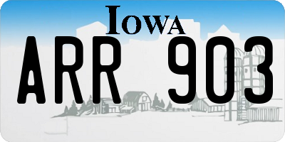 IA license plate ARR903