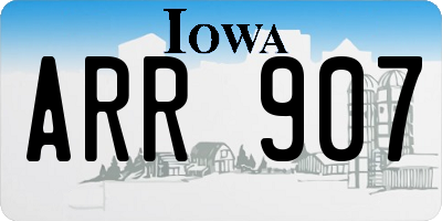 IA license plate ARR907