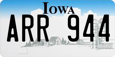 IA license plate ARR944
