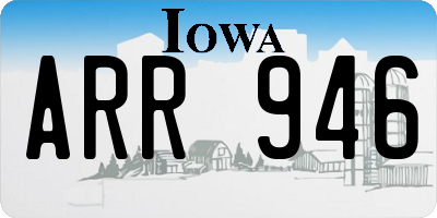 IA license plate ARR946