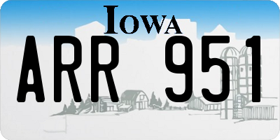 IA license plate ARR951