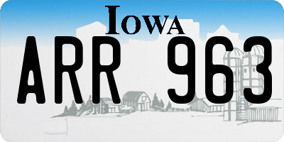 IA license plate ARR963