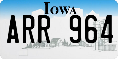 IA license plate ARR964