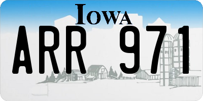 IA license plate ARR971