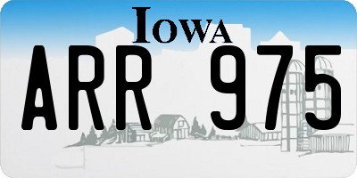 IA license plate ARR975