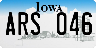 IA license plate ARS046