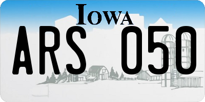 IA license plate ARS050