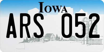 IA license plate ARS052